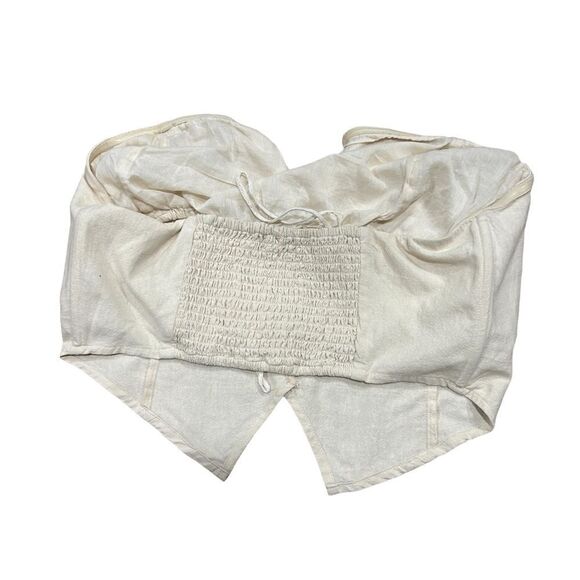 Revolve FREE PEOPLE NO BUSINESS HERE Tailored Vest Waistcoat KHAKI TUBE TOP - Picture 5 of 9